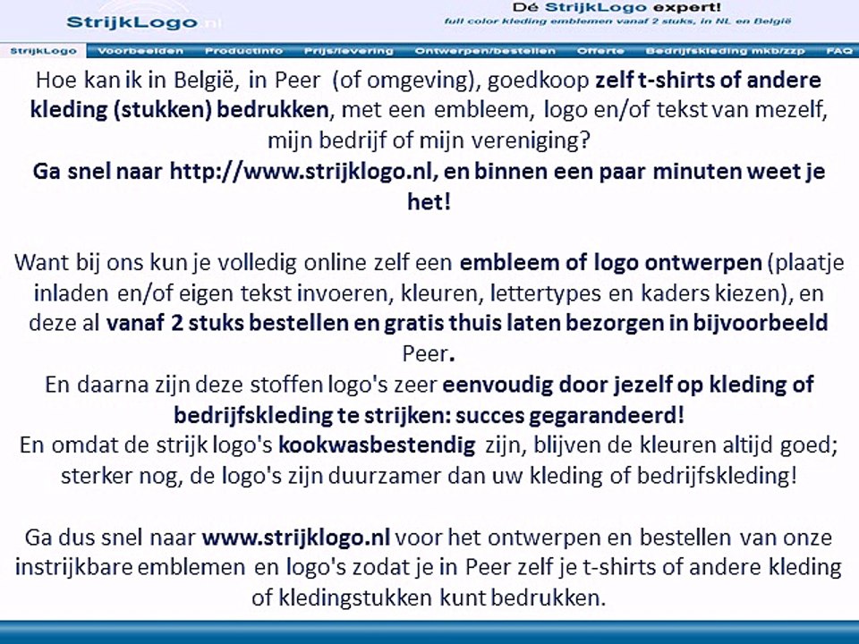Zelf kleding bedrukken Peer
