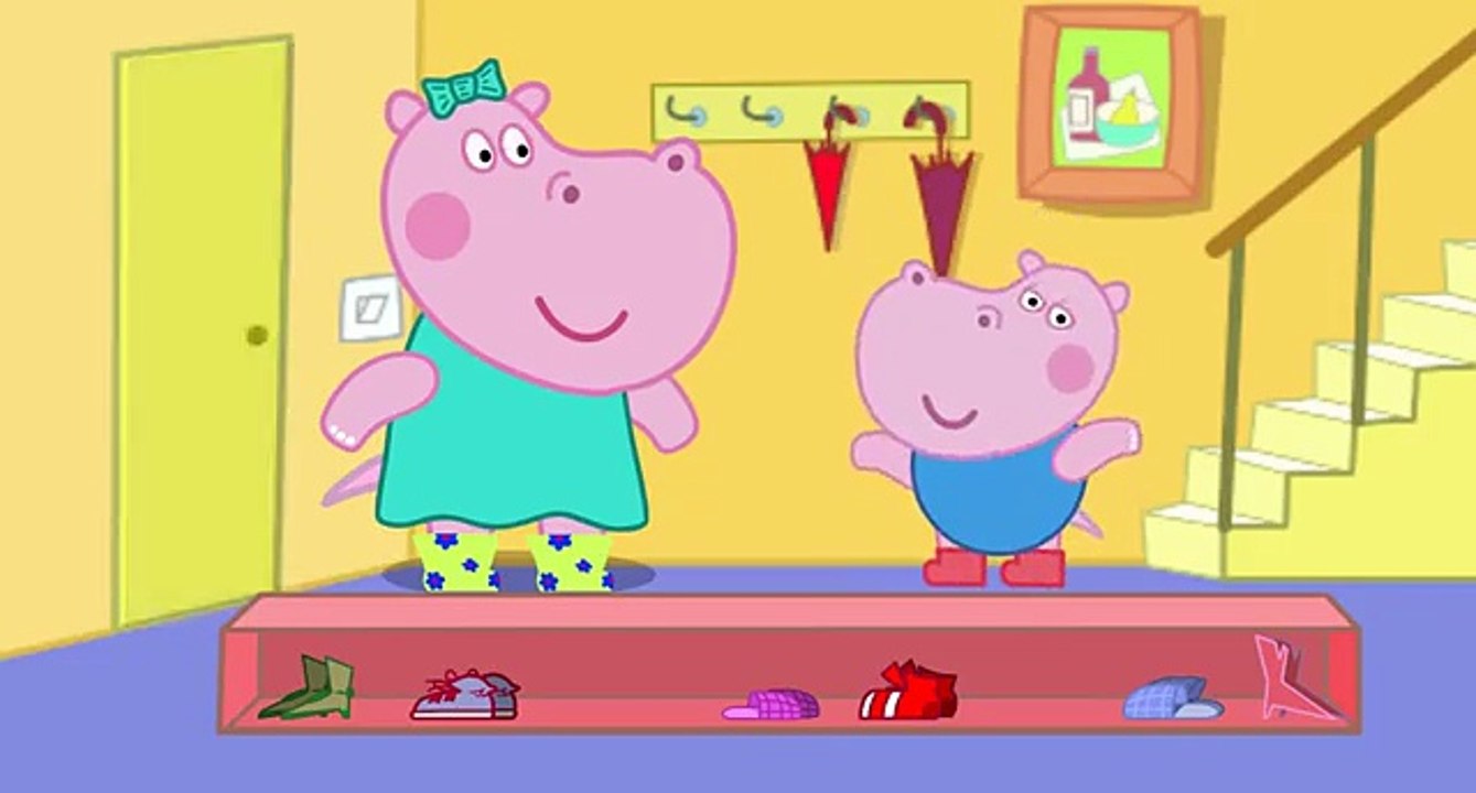 Гиппо Пеппа и Братик Джордж прыгают по лужам/Hippo Peppa