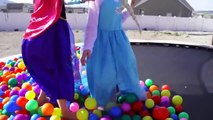 Maleficent Vs Frozen Elsa Hypnotized Birthday Pie prank Frozen Anna Pink Spidergirl Spider