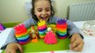 DIY Play Doh Rainbow Frozen Castle for Disney Princesses Elsa and  Anna Doll toys-N3