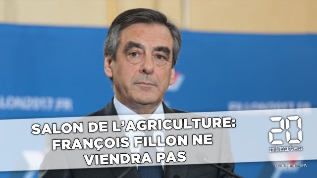 Salon de l'agriculture: François Fillon ne viendra pas
