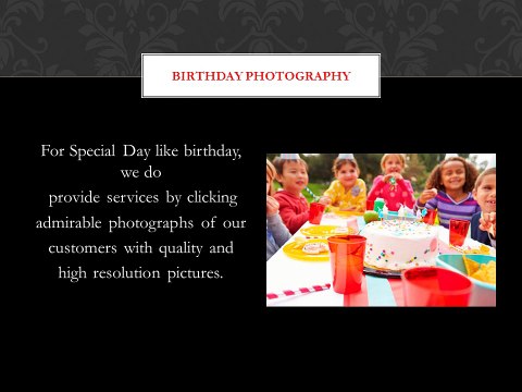 PHOTOGRAPHY SERVICES for Wedding photography, Birthday photography, Engagement photography
