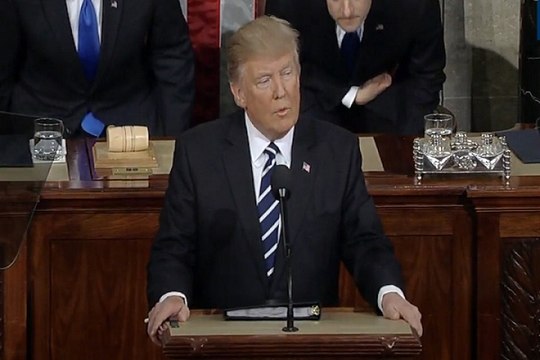 Trump resalta ante el Congreso sus logros como presidente