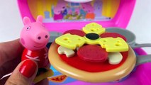 Peppa Pig Hace Pizza en la Cocinita Juguetes de Peppa Horno de Pizza Oven Kitchen Toys