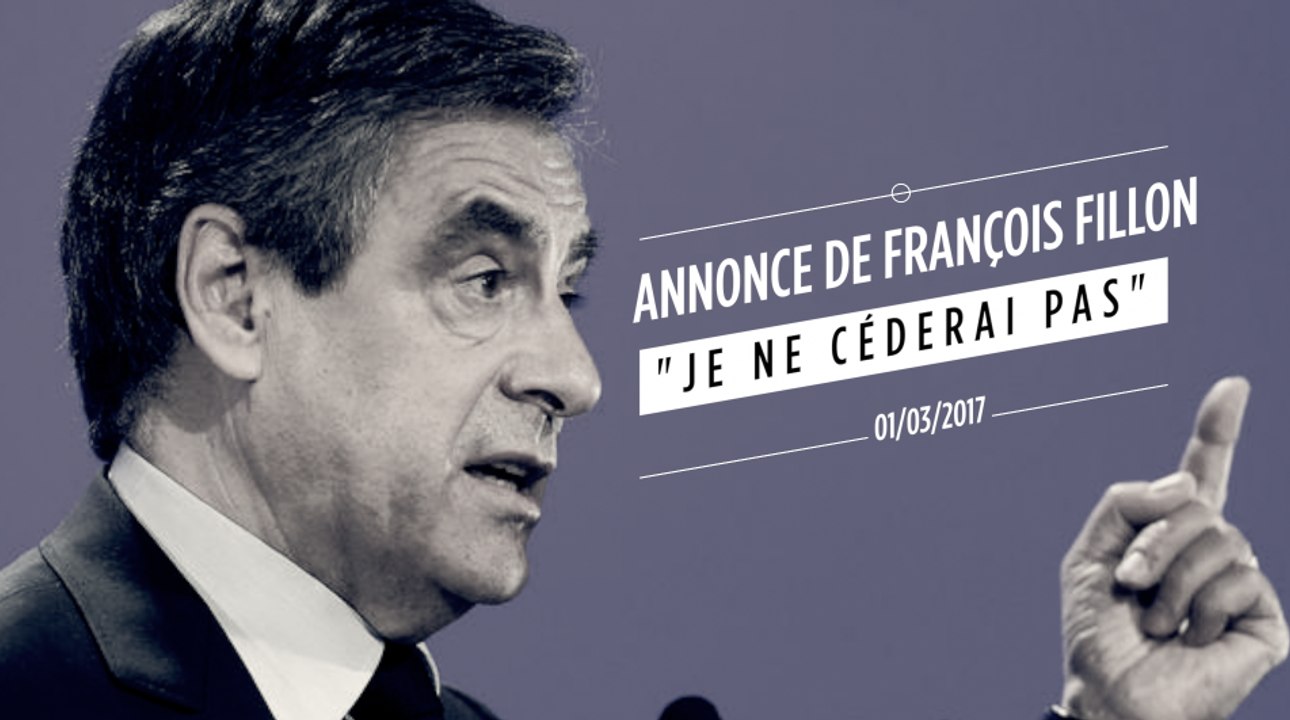 François Fillon : "Je ne céderai pas"