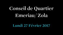 Conseil de Quartier Emeriau/ Zola du Lundi 27 Février 2017
