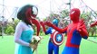 Frozen Elsa Eating Candy and Spiderman Treats Teeth New Episodes! Spiderman Superheroes In