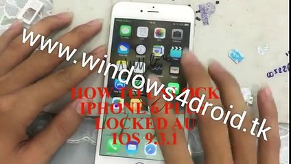 HOW TO UNLOCK IPHONE 6 PLUS IOS 9.3.1