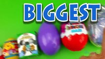 Surprise Eggs Learn Sizes from Smallest to Biggest! Opening Eggs with Play-Doh Candy and F