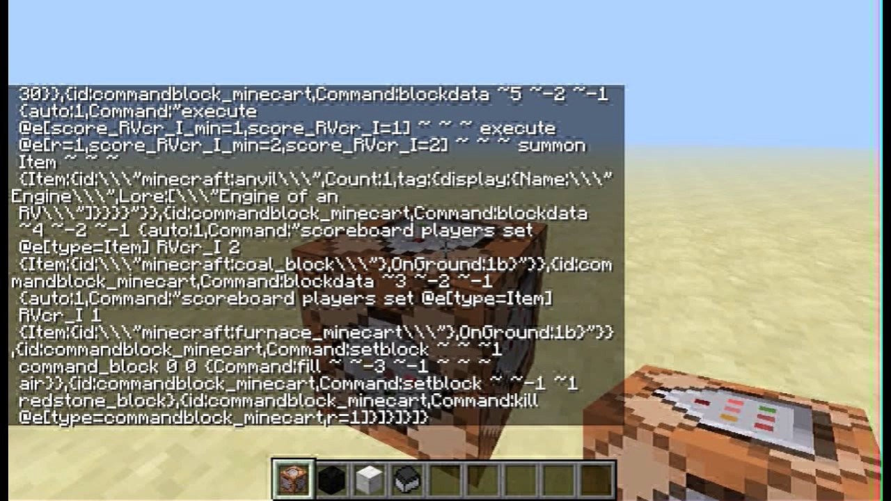 Have a car in Minecraft (command block)