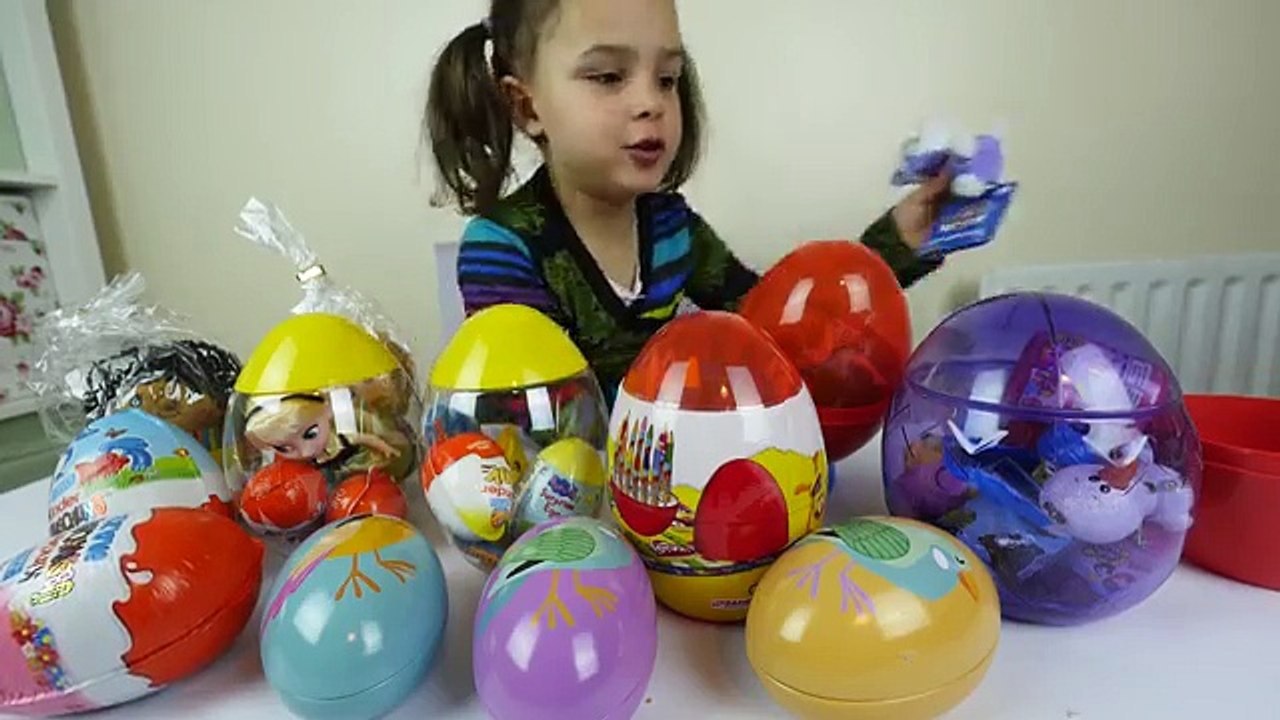 Giant 55 SURPRISE EGGS SURPRISE BOXES PlayDoh Frozen MLP Minecraft Cars2 Frozen Mystery Tr