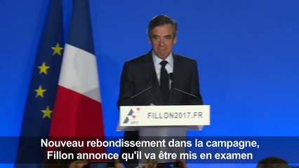 Nouveau rebondissement, Fillon va être mis en examen