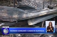 Incendio consumió cuatro casas en Guayaquil