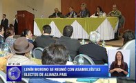 Lenin Moreno se reunió con asambleístas electos de Alianza Pais