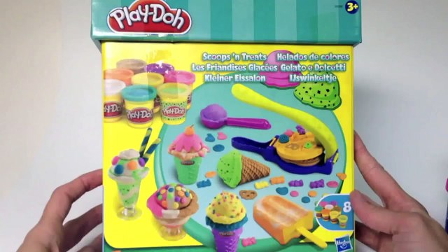 Play Doh Scoops n Treats DIY Ice Cream Cones, Popsicles, Sundaes, Waffles Play Dough Desserts