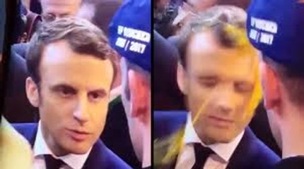 Macron se prend un œuf au Salon de l’agriculture