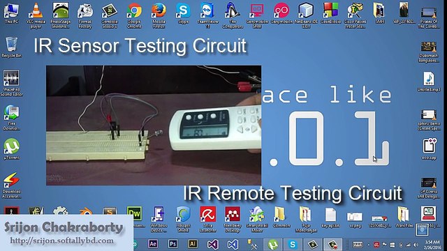 IR Rx Sensor or Remote Testing Circuit using Infrared Sensor IR LED Project