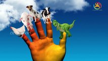 Динозавр палец семья nursery детей 3D рифмуется с тексты песен | Коллекция 3D животные