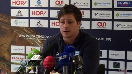 Racing 92 - Chavancy : "Un groupe soudé qui va de l'avant"