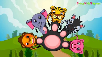 Палец Семейные Животные Семья Детская Рифма | Животных Finger Семейные Песни