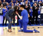 Kentucky player Derek Willis proposed to his girlfriend on senior night