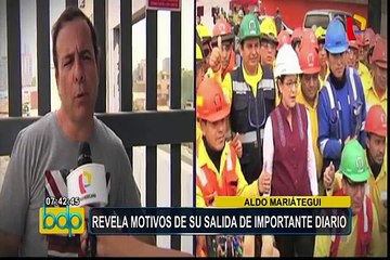 Aldo Mariátegui revela motivos de su salida de importante diario