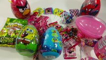 A lot of Lollipops Candy and Surprise Eggs Party Finding Dory SpongeBob Minnie & More