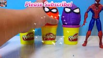 Magic Star Rain Play Doh Spiderman Surprise Eggs 2016 Unboxing. Spider Man Surprise Toys!