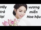 Theo PGS. TS Nghệ thuật học Nguyễn Thị Minh Thái, Kỳ Duyên nên trả lại vương miện bằng lòng tự trọng