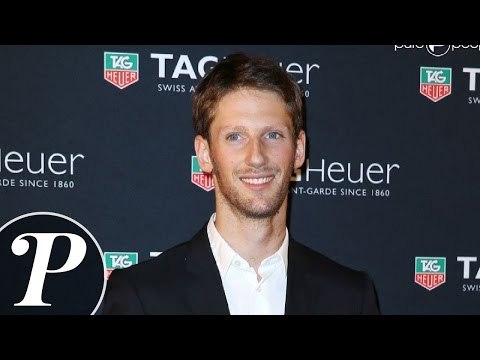 Romain Grosjean lors du photocall de la soirée TAG Heuer