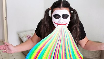 Frozen Elsa VOMITING RAINBOW! w/ Spiderman, Joker, Hulk, Superman - Real Life Superheroes