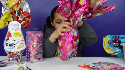 3 Giant Easter Surprise Eggs | Barbie - Spiderman | D I Y - Minions Chocolate Egg | Toy Opening