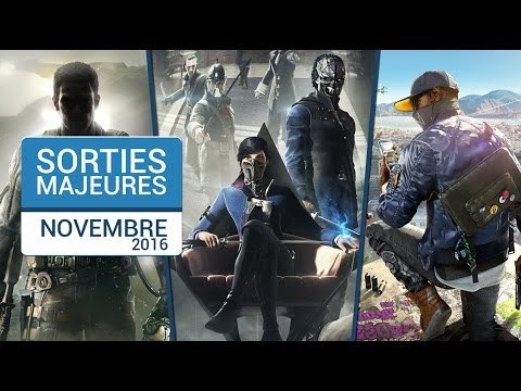 NOVEMBRE 2016 - Les plus grosses sorties de jeux video
