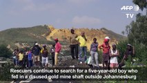 Rescuers search for body of boy in South African mine