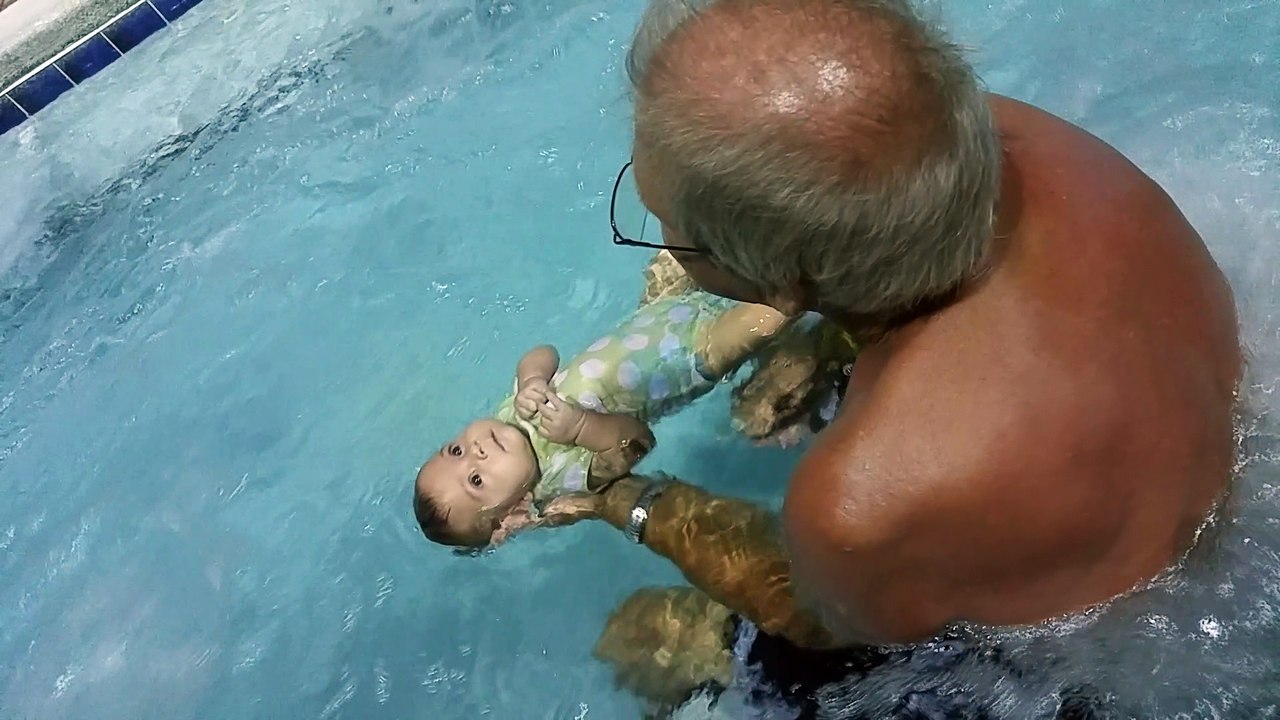 Lacey's swimming in the pool