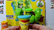 NEW new PLAY DOH HULK SMASHDOWN Can-Heads IRON MAN Marvel Superhero Playdough Toys by DCT