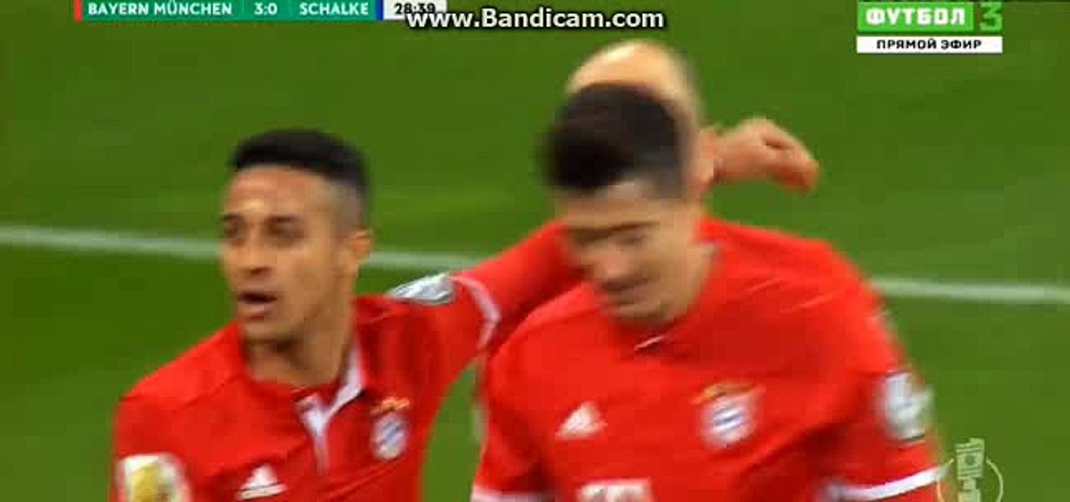 Robert Lewandowski Fantastic Goal HD - Bayern 3-0 FC Schalke - DFB Pokal - 02/03/2017
