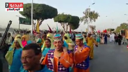 انطلاق فعاليات مهرجان الفن بمسيرة للفرق الشعبية بالأقصر