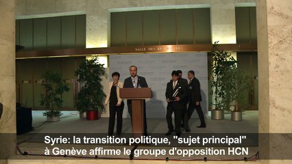 Syrie: la transition politique, "sujet principal" à Genève (HCN)