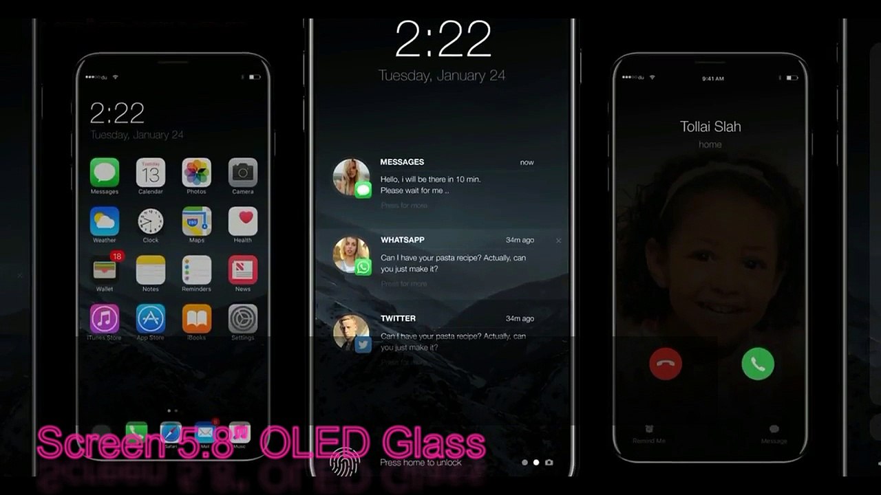 iPhone 8 NEW 5.8 inch Version Goes All OLED, All Glass, Gets New UI 2017