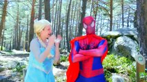 Frozen Elsa Becomes Evil Elsa! vs Spiderman, Joker & Superheroes FUN Movie in Real Life fo