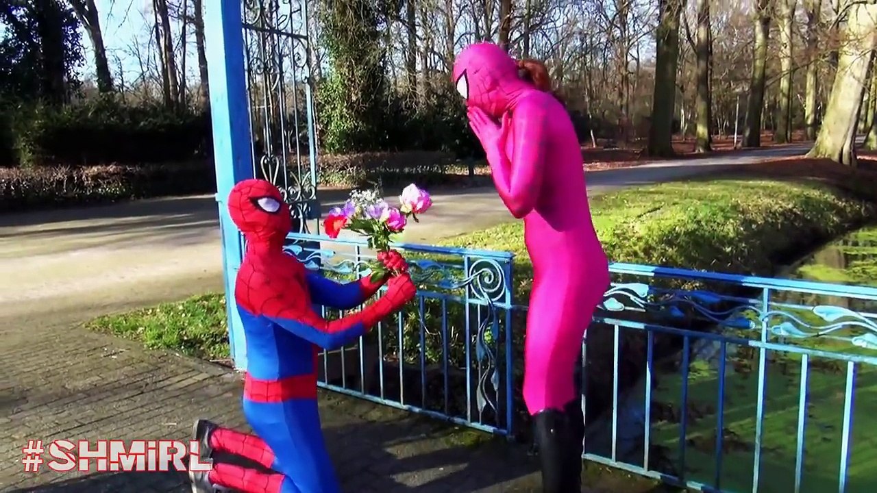 SpiderGirl Spiderman Wedding, Spidergirl Doctor Pregnant & Wedding kiss Superheroes in Real Life