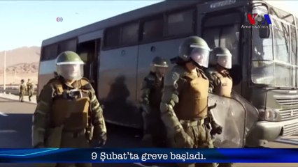 Şili'de Madenciler Polis ile Çatıştı