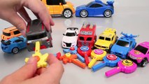 Toy Shooting Car Tayo the Little Bus Garage Toy Surprise Eggs Learn Colors YouTube