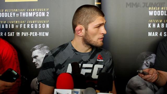 Khabib Nurmagomedov believes he's fighting for the 'real' lightweight belt at UFC 209
