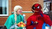 Is Frozen Elsa OK?! w/ Spiderman Anna Joker Hulk Pringles Chips Challenge Spidergirl Fun R