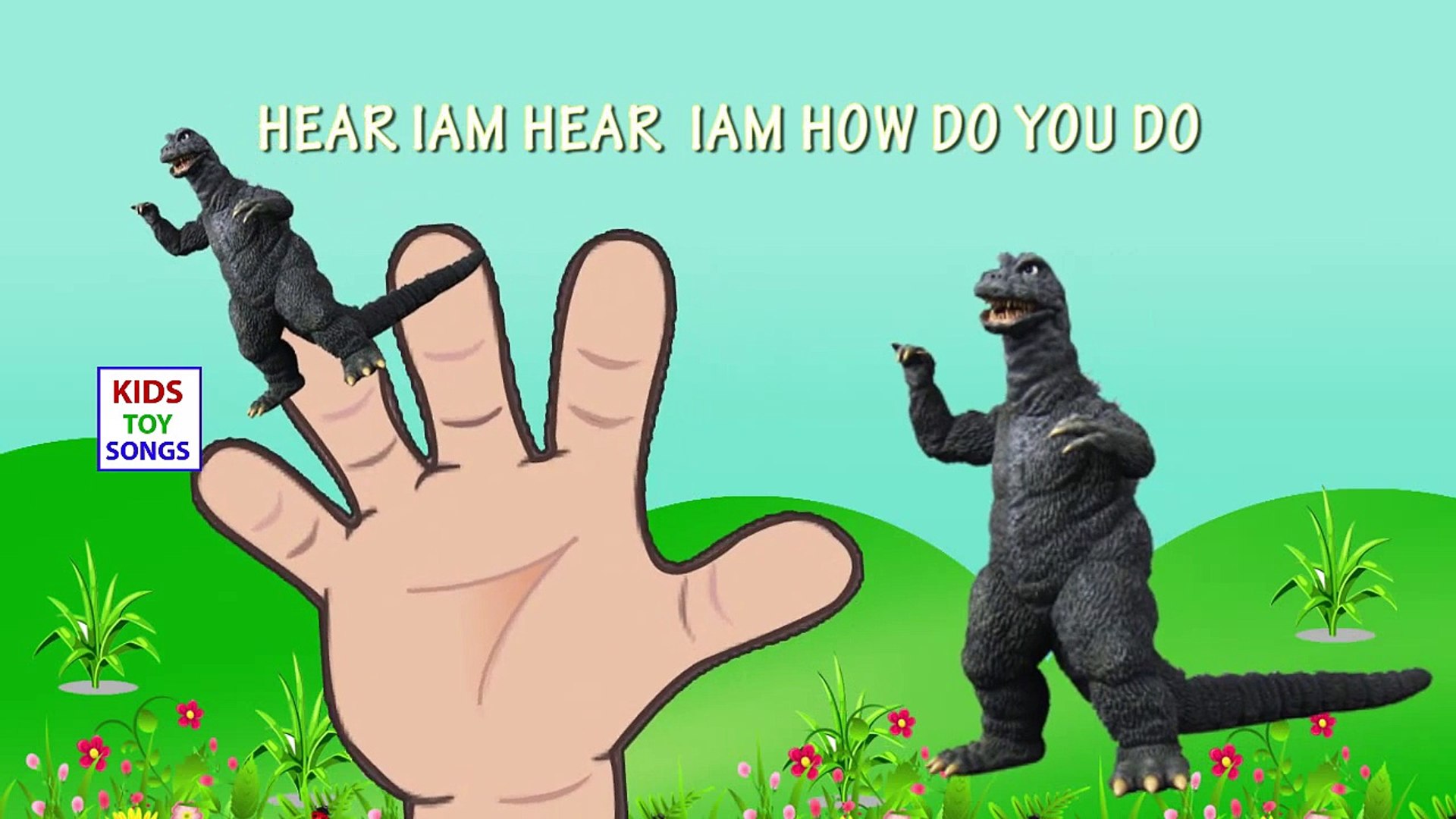 Finger Family Godzilla Family Nursery Rhyme | Godzilla Cartoon Animation Finger Family Kids Songs