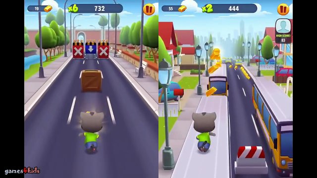 TALKING TOM vs TOM (TWINS). Android & iOS app game. Talking Tom Gold Run game cartoom for kids