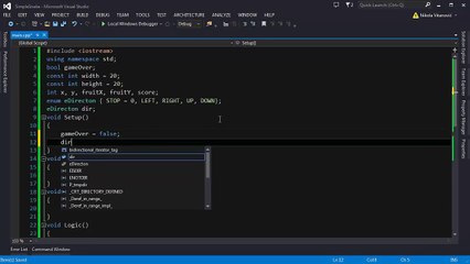 C++ Tutorial 18 - Simple Snake Game (Part 1)