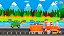 TRAINS for kids - Learn Colors, Shapes and Numbers - Trains Cartoons for Children
